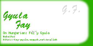 gyula fay business card